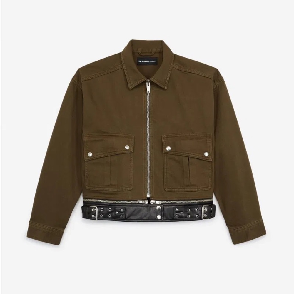 THE KOOPLES

Denim Jacket With Leather-Effect Belt